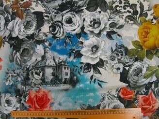 Плательно-блузочная ткань, атлас (шелк 95%, эл. 5%), ширина 135 см.